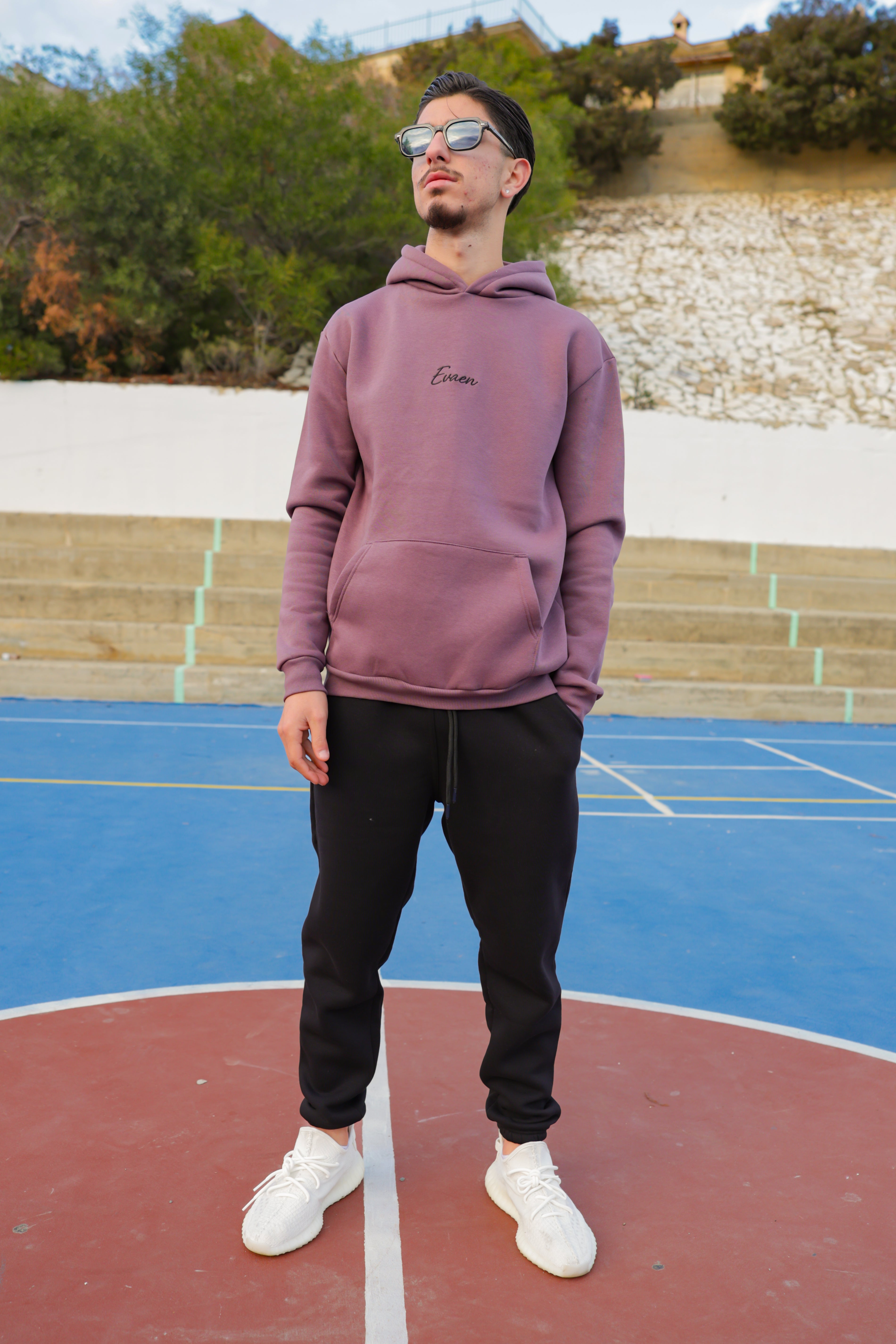 Dark Lilac Hoodie By Evaen