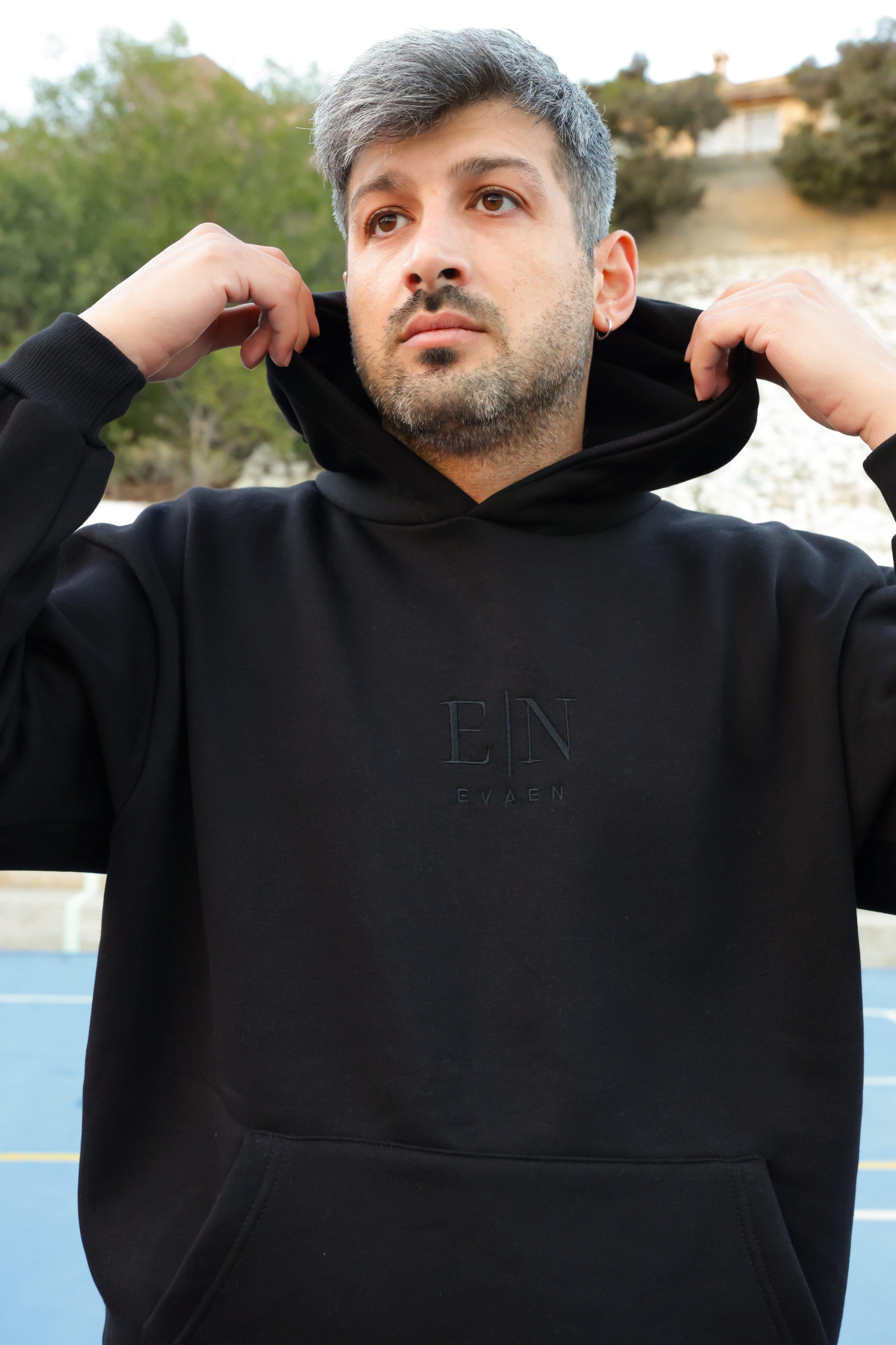 Total Black Oversized Hoodie