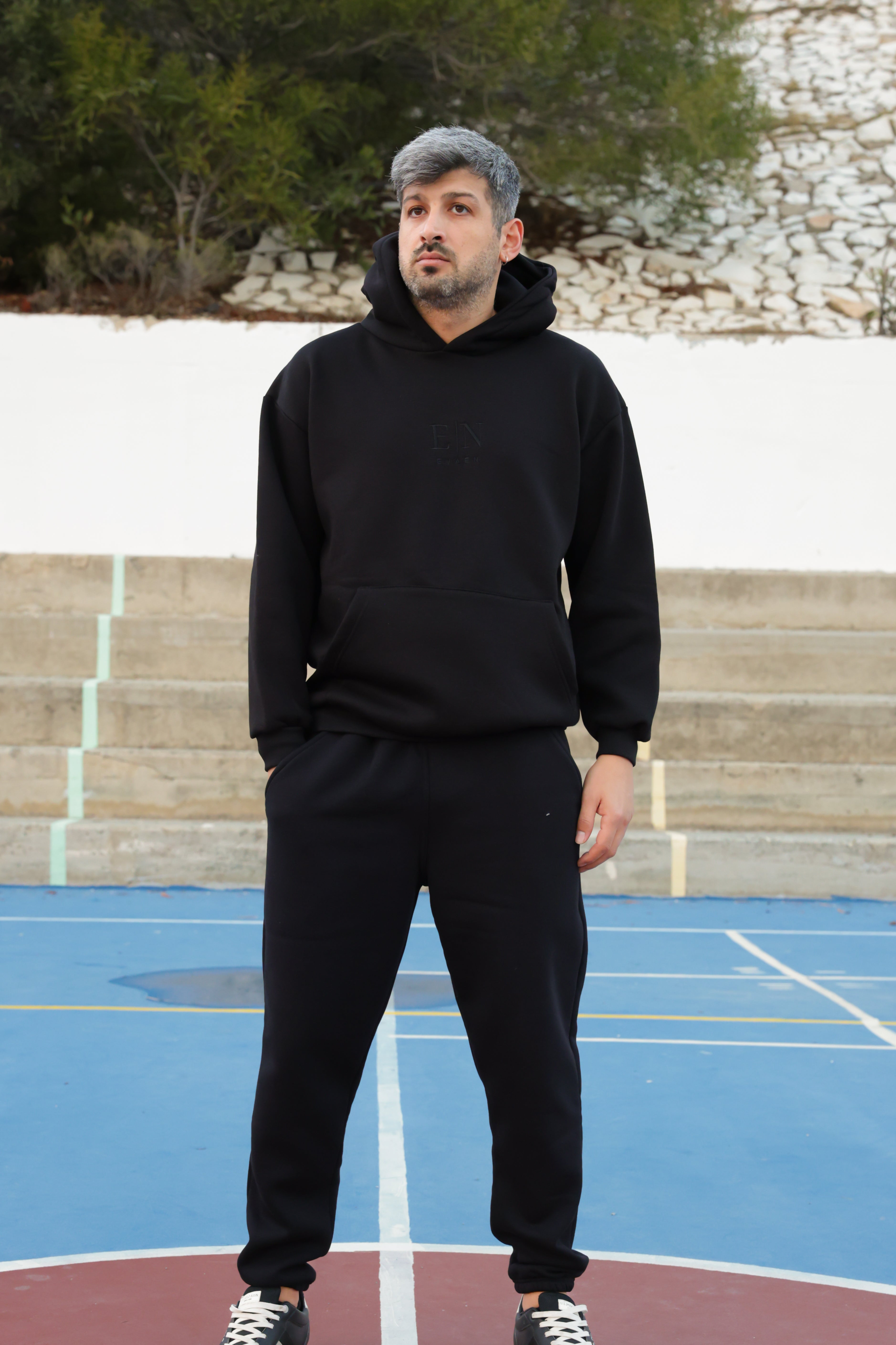 Total Black Oversized Hoodie