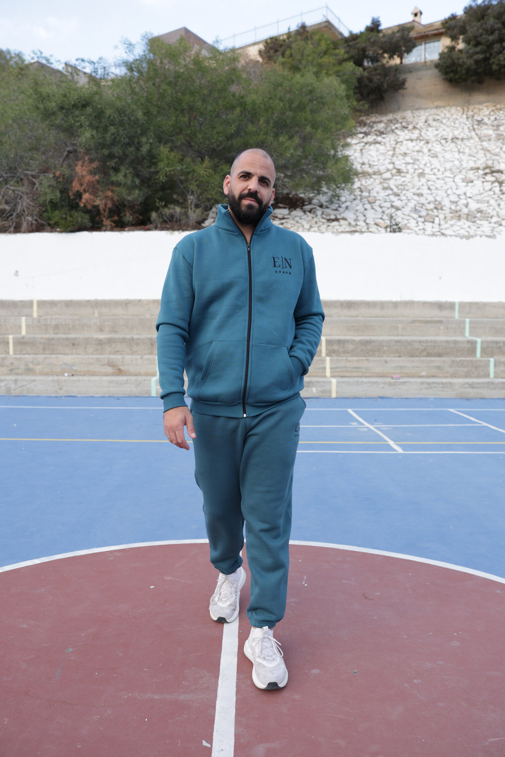 Petrol Tracksuit Set with Zip