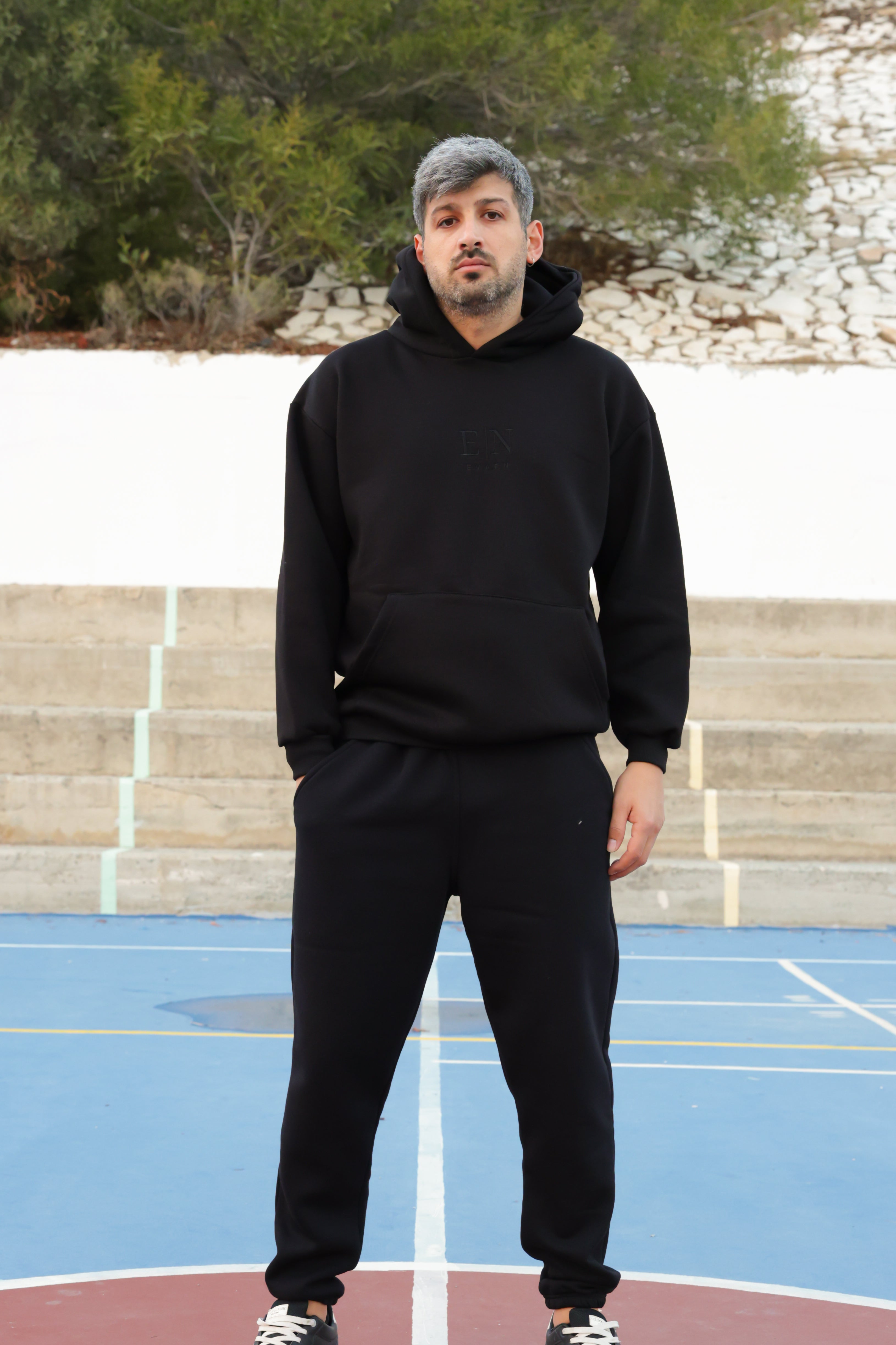 Total Black Oversized Hoodie